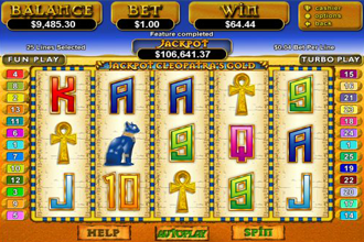 Holiday in Egypt and visit the pyramids with the Cleopatras Gold Video Slot